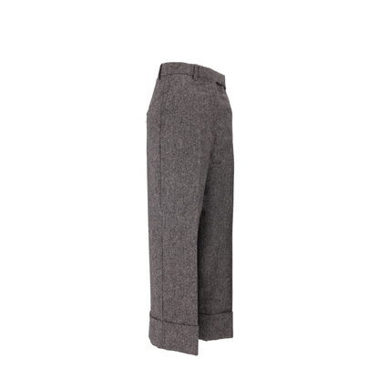 MAYFEYR - Thom Browne - High Waisted Wide Leg Trouser In Solid Donegal Tweed - FTC444A05385980