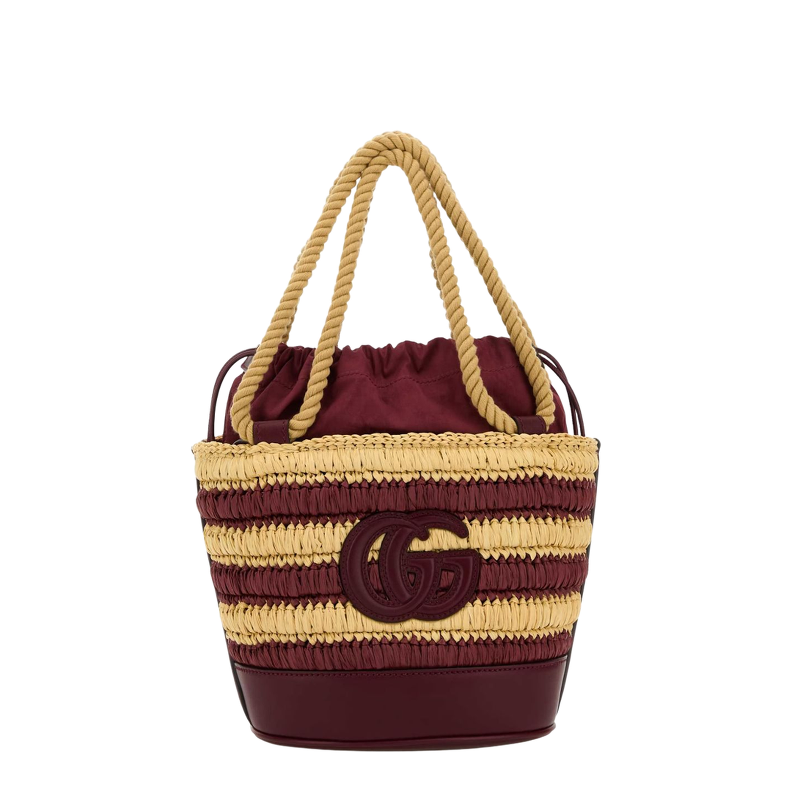 Woven Mini Bucket Bags - Red