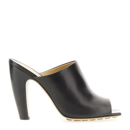 Black Nappa Leather Canalazzo Sandals