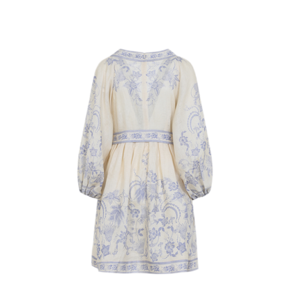 MAYFEYR - Zimmermann - Indra Plunge Mini Dress - 3500DSS262CREAM