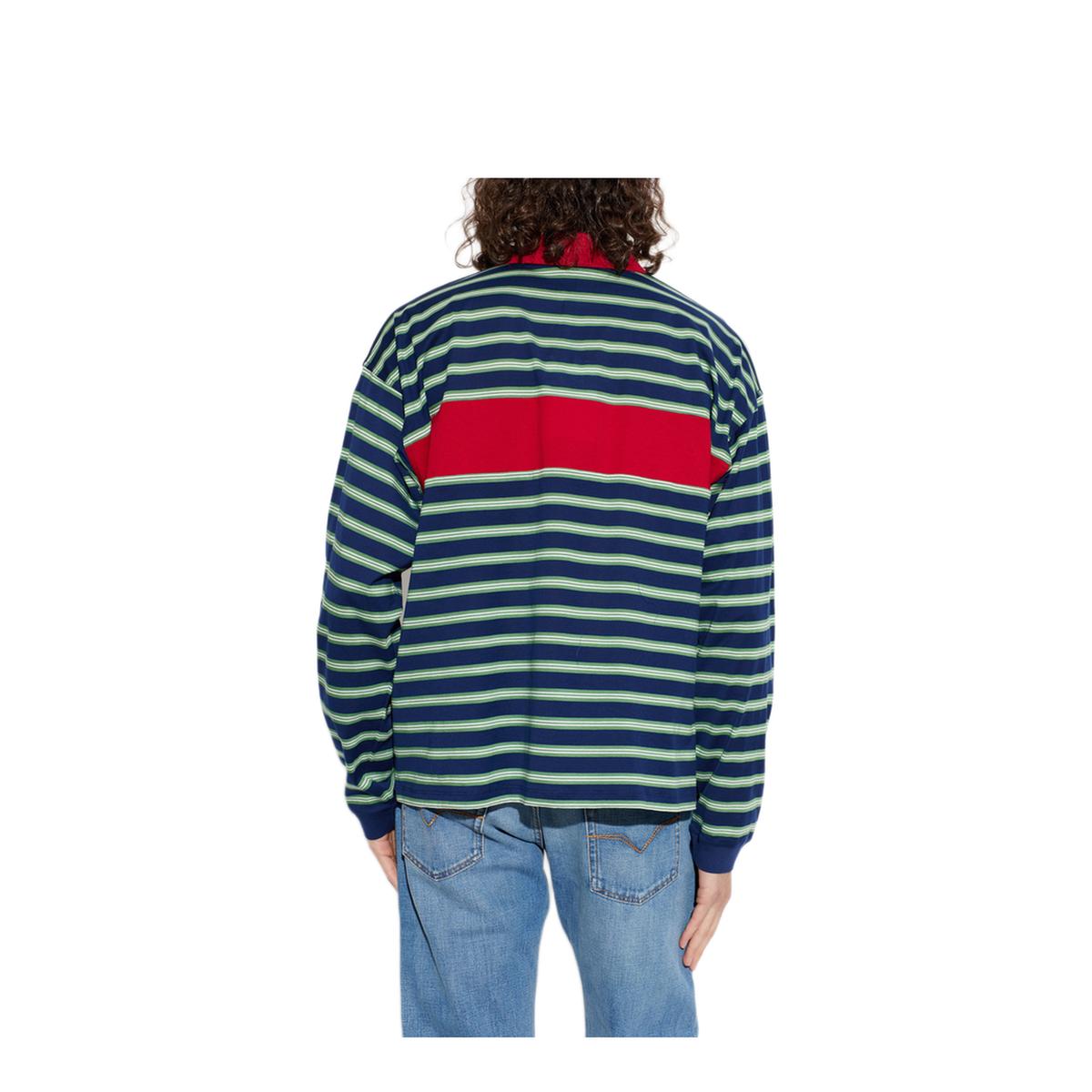 MAYFEYR - Versace - Long Sleeve Polo With Stripes - 10255121A184396UF90