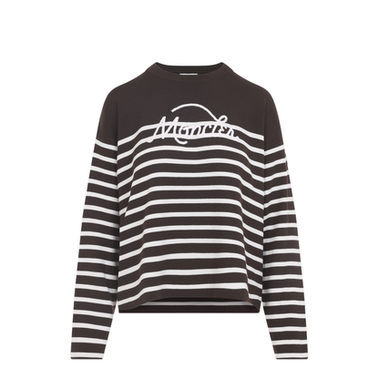 MAYFEYR - Moncler - Striped Logo Knit Sweater - L20939C00005M1131