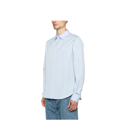 Shirt in Cotton Blue