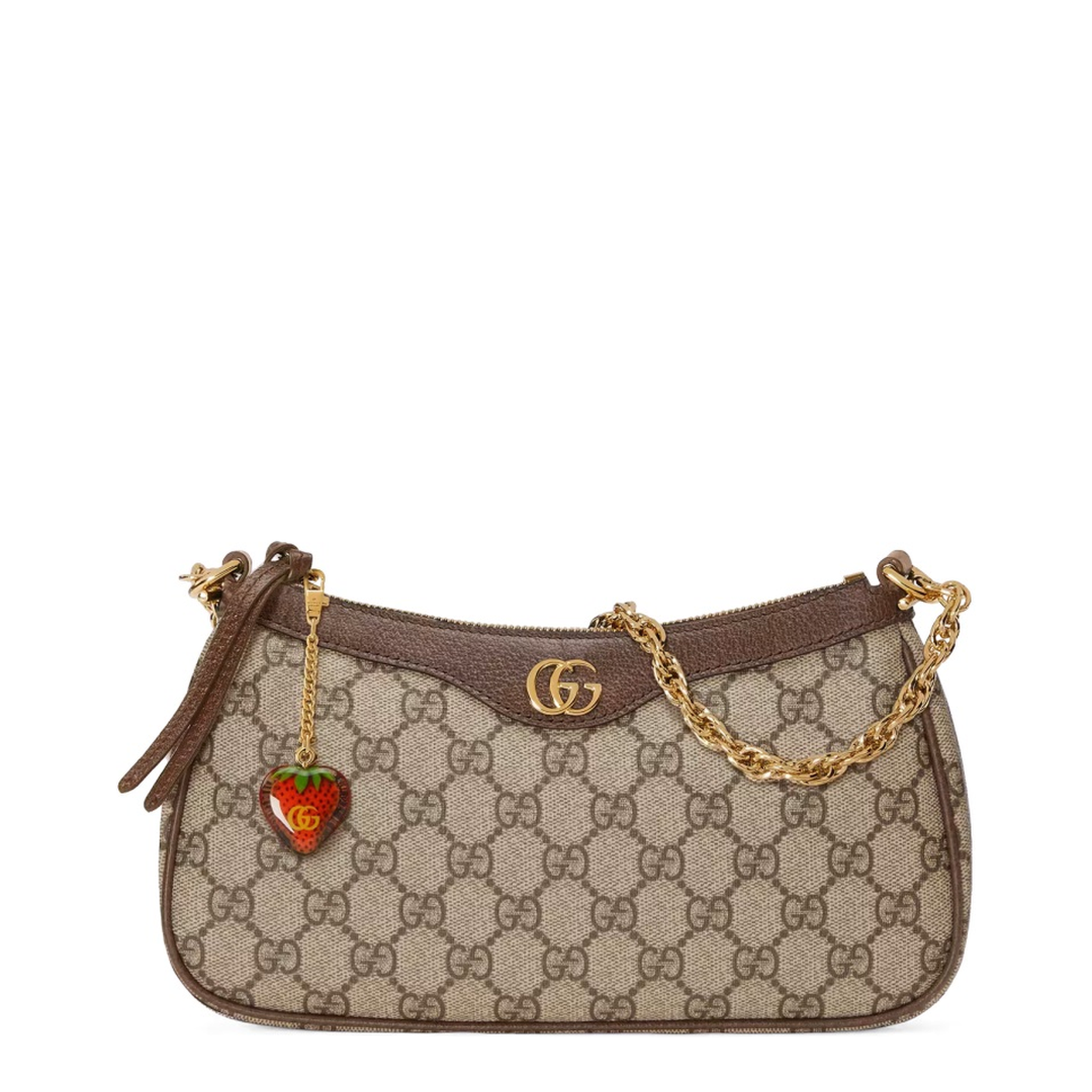 Ophidia Mini Leather Bag - Brown