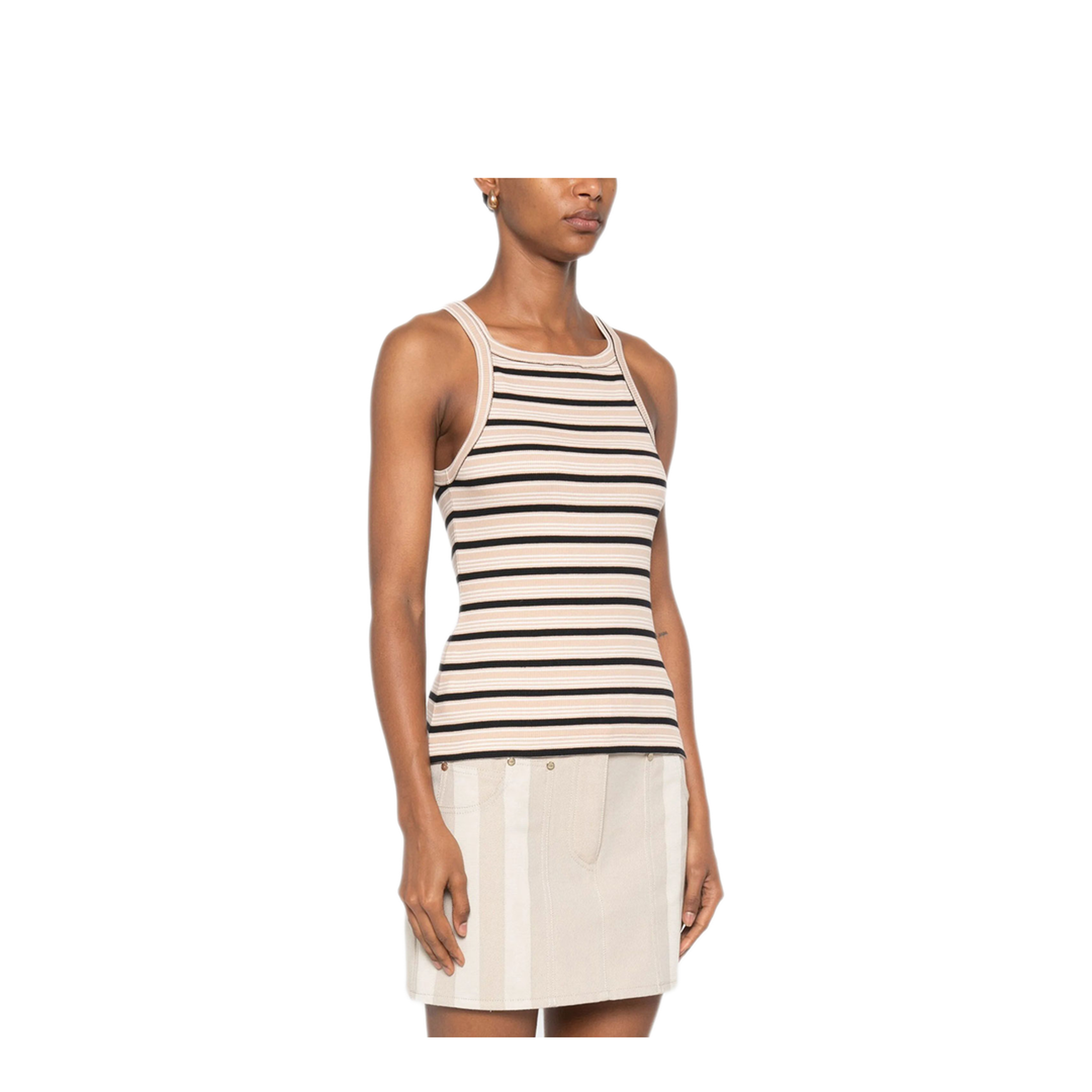 MAYFEYR - Fendi - Multicolour Cotton Striped Knit Top - FS7966AW88