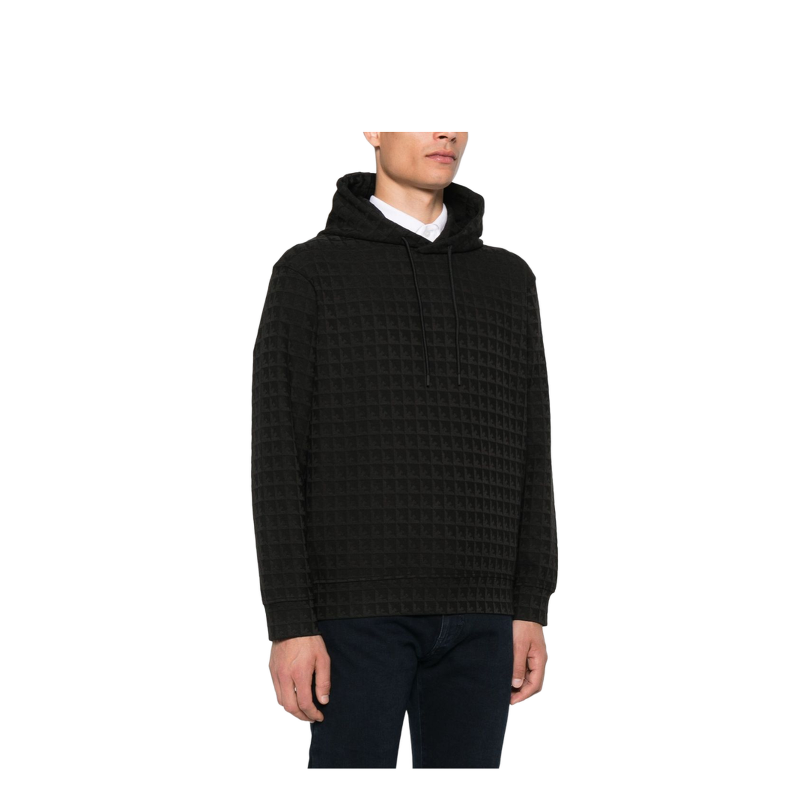 Lyocell-blend Jacquard Jersey Hooded Sweatshirt