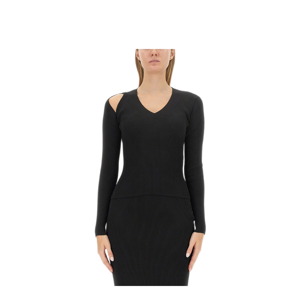 Black Wool Blend Sweater