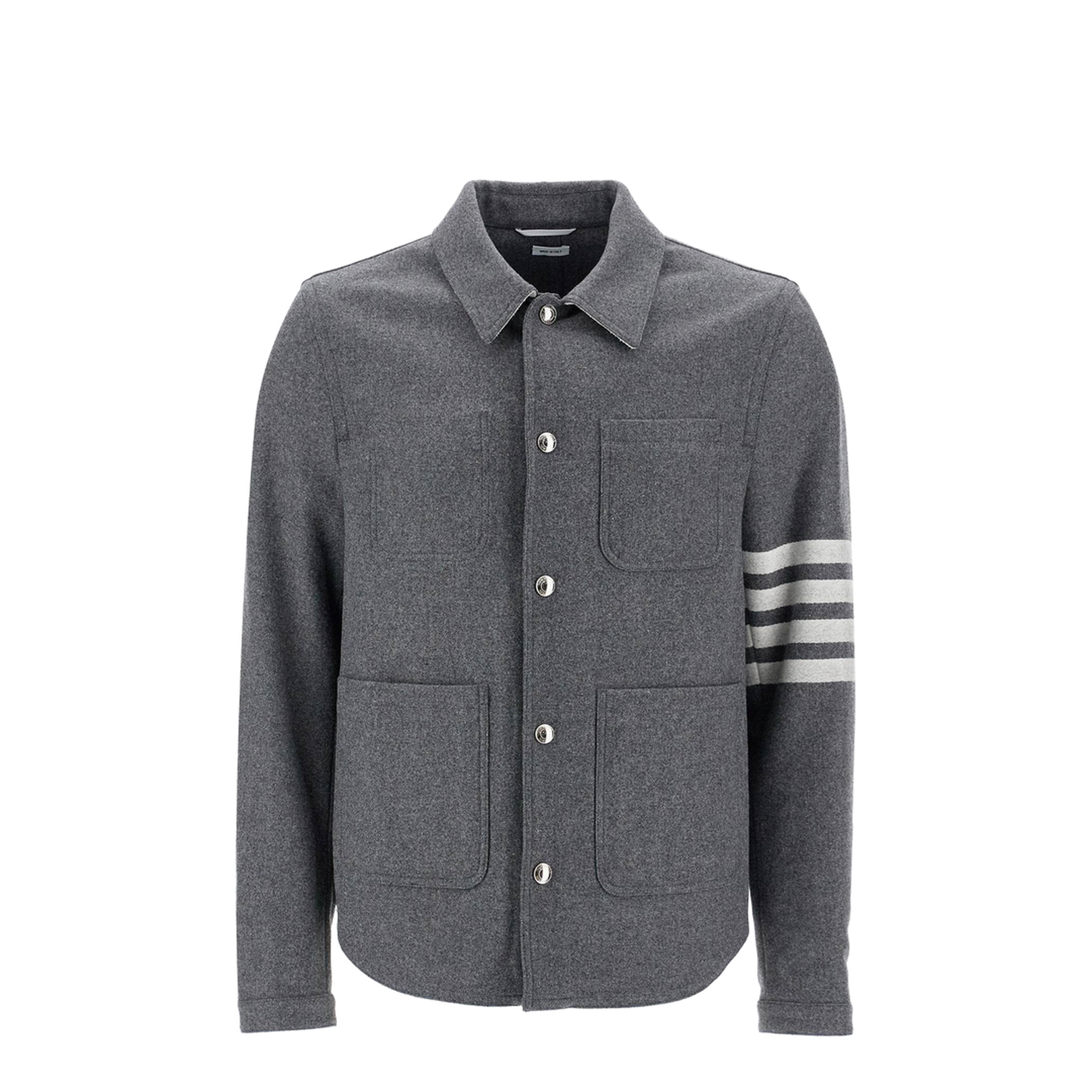 Thom Browne '4 Bar' Grey Wool Blend Jacket