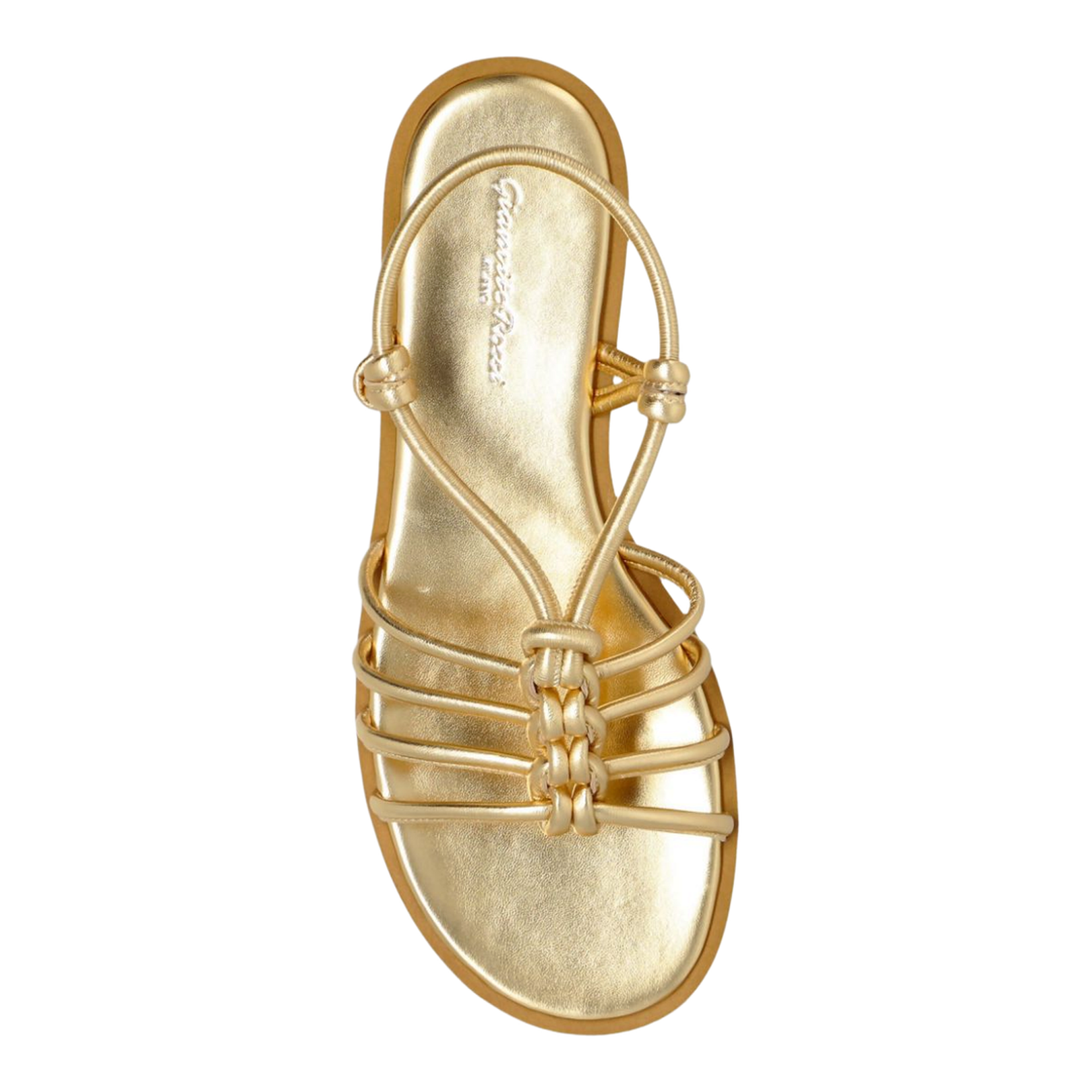 Hebe Leather Sandals Golden