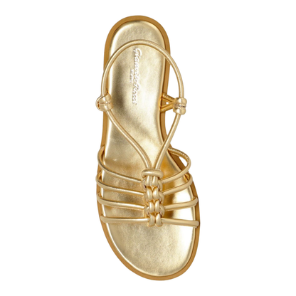 Hebe Leather Sandals Golden