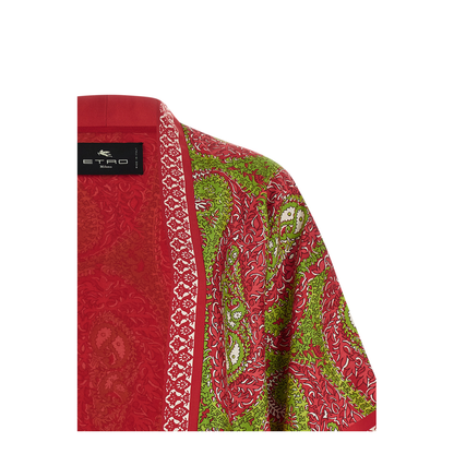 Silk Twill Kesa with Paisley Foliage Motif