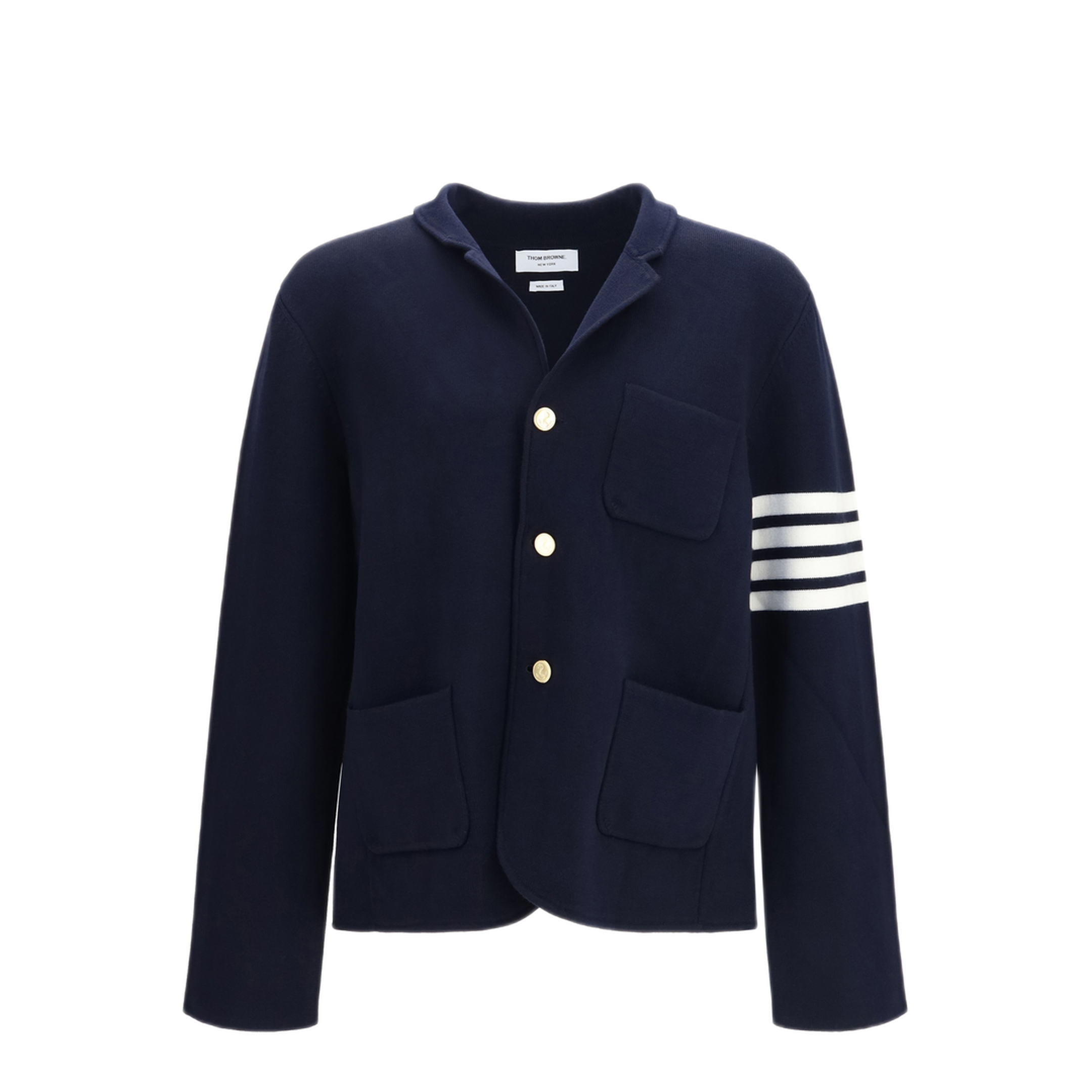 MAYFEYR - Thom Browne - Single Breasted Wool Jacket With Four Bar Detail - MKJ024D00014415
