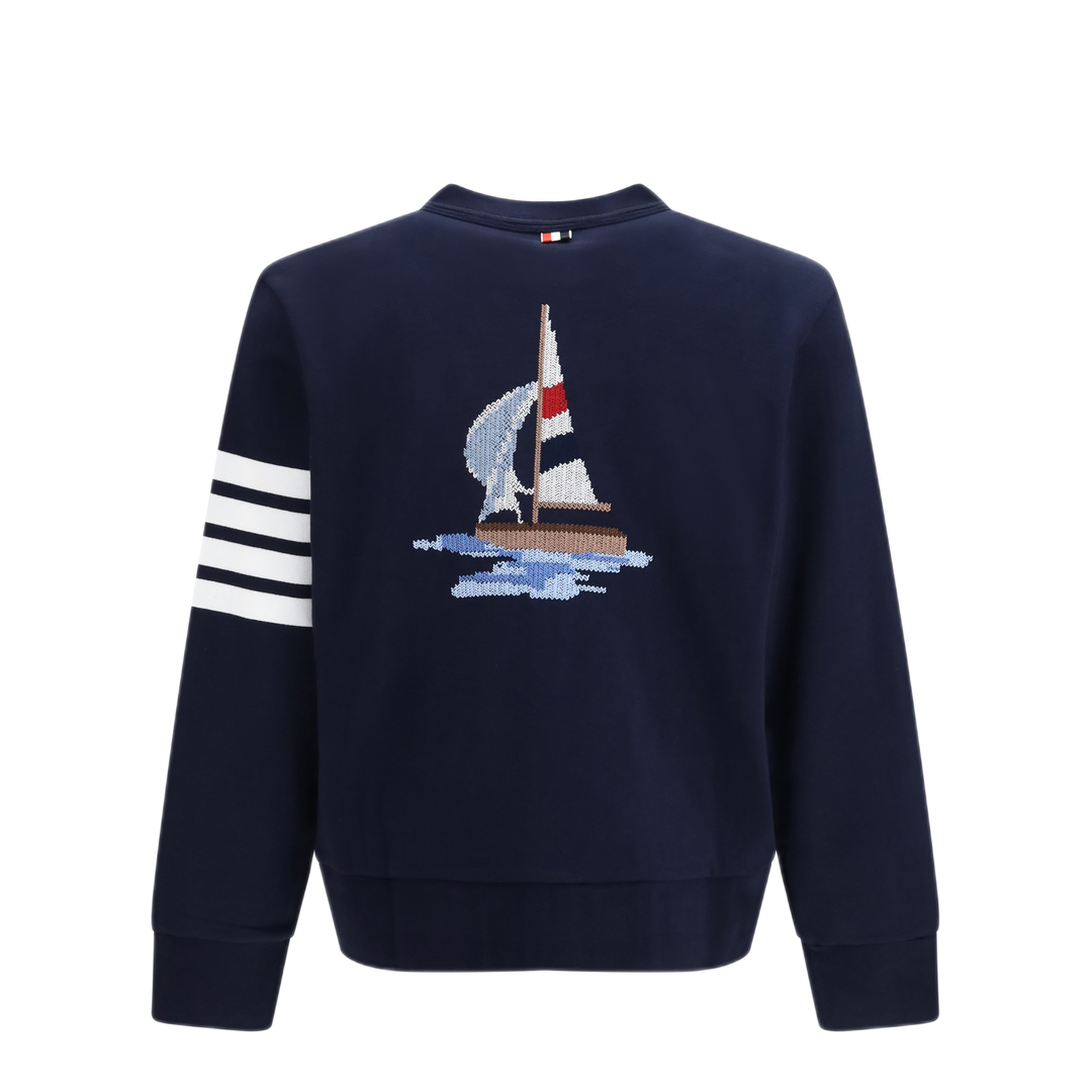 MAYFEYR - Thom Browne - 4 Bar Boat Cotton Cardigan - MJT582E00535