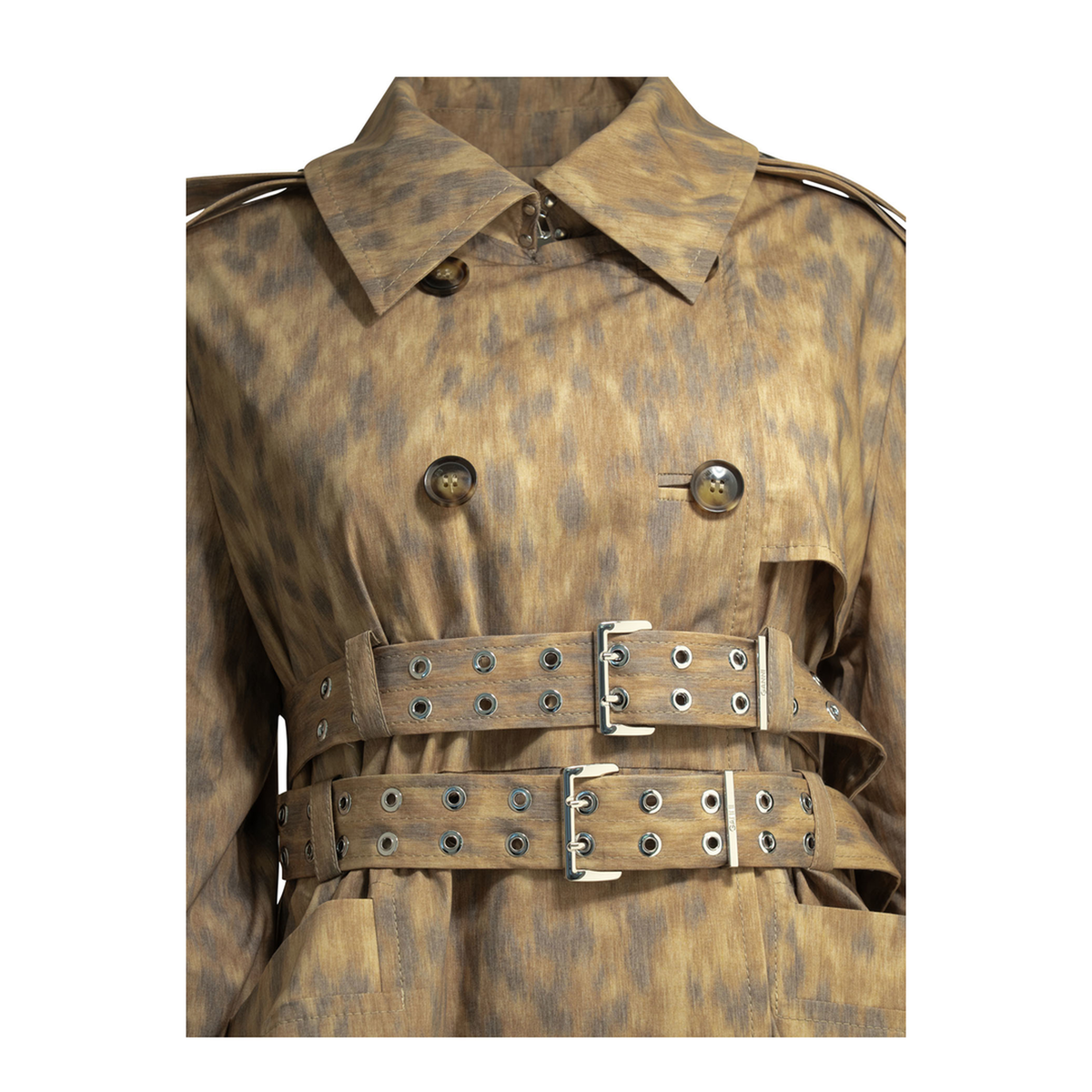 MAYFEYR - Ganni - Animal Print Trench Coat - A1010189ZZT