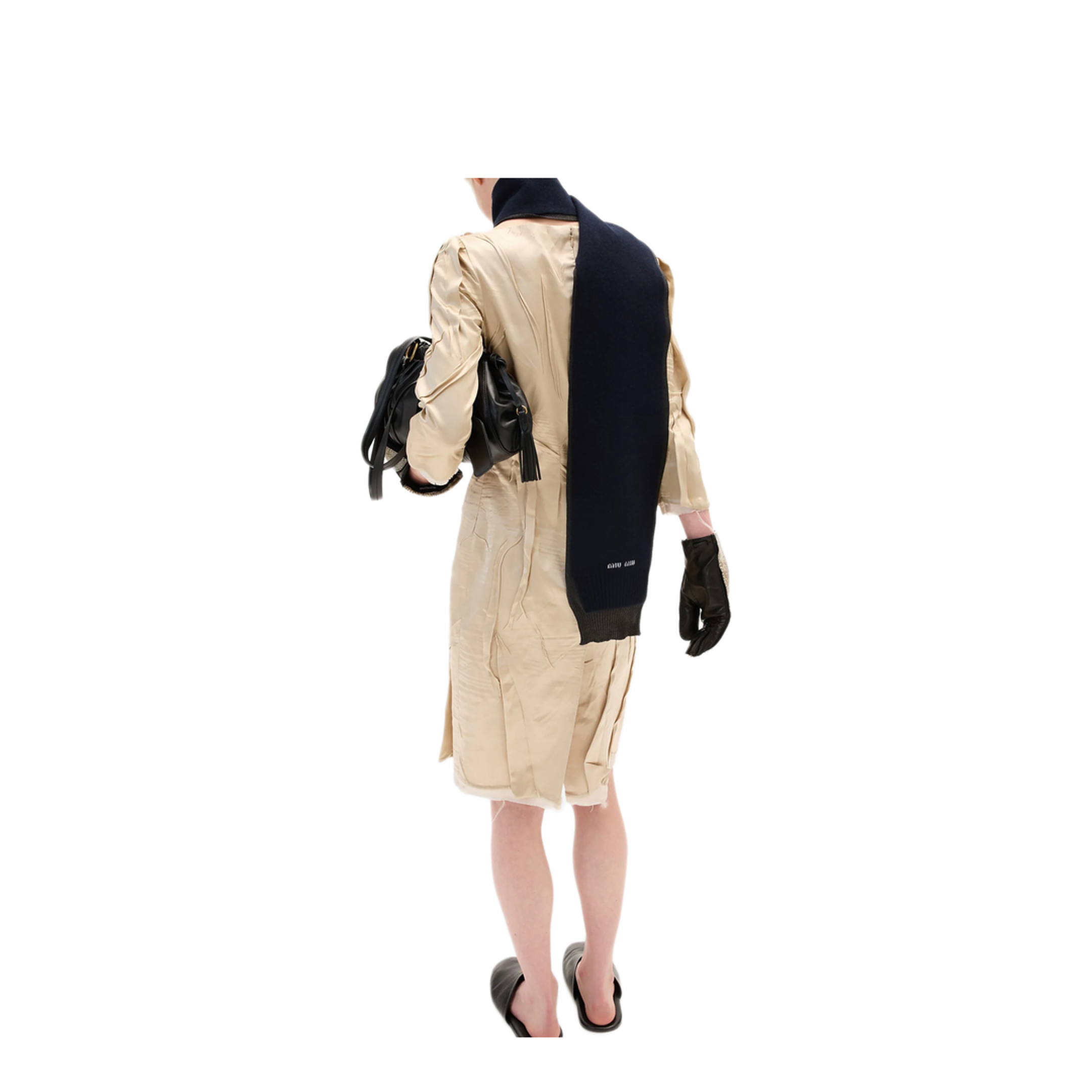 MAYFEYR - Miu Miu - Crêpe Satin Silk Dress - MF5558SOOO15UKF0F24