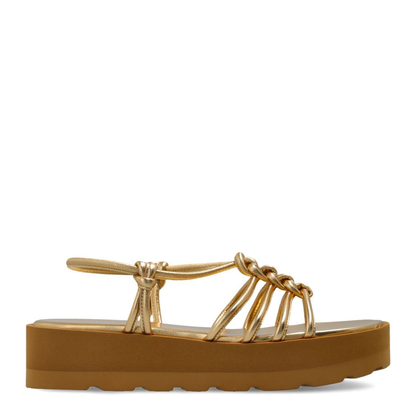 Hebe Leather Sandals Golden