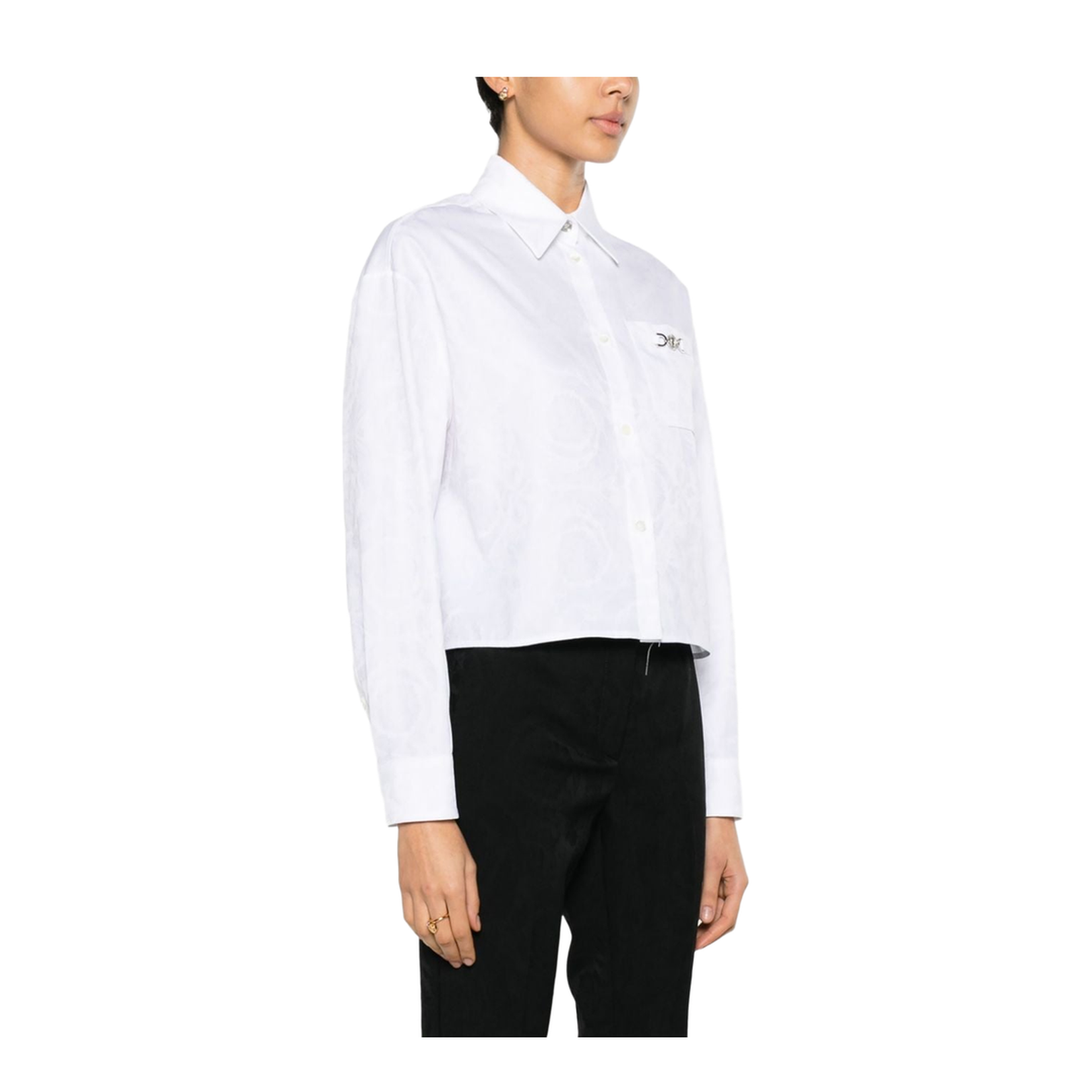 Versace Baroque Jacquard Crop Shirt