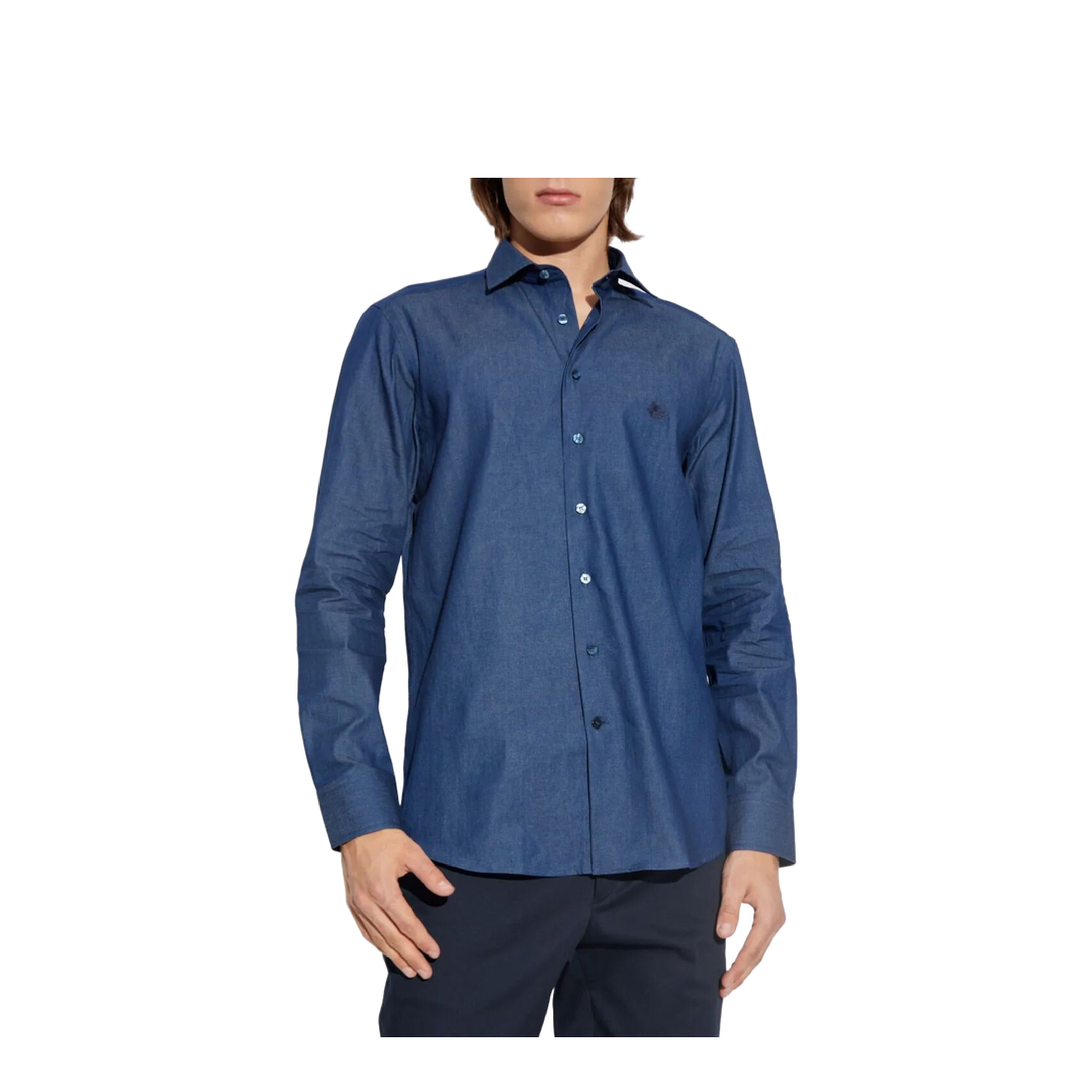 MAYFEYR - Etro - Embroidered Logo Cotton Shirt - MRIB000299SA5L9