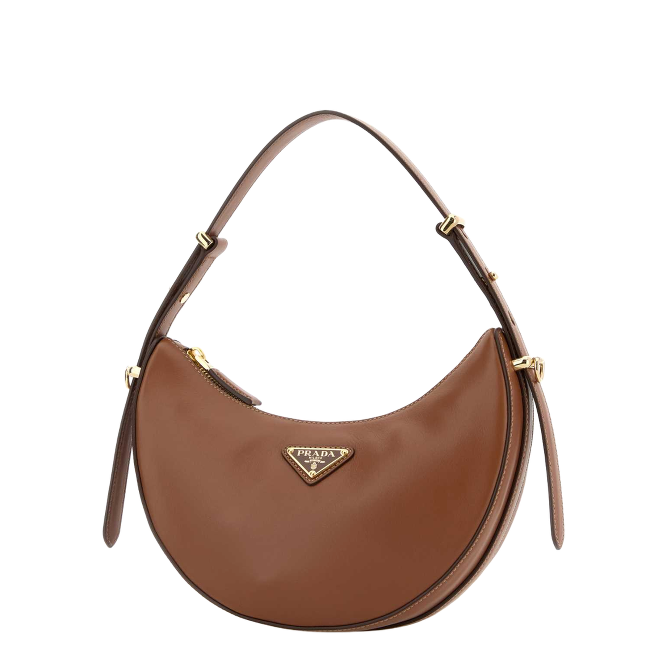 MAYFEYR - Prada - Caramel Leather Arquè Handbag - 1BC194VTOMASKF0046