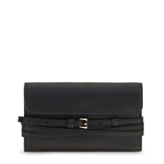 Leather Wallet With Buckle Detail