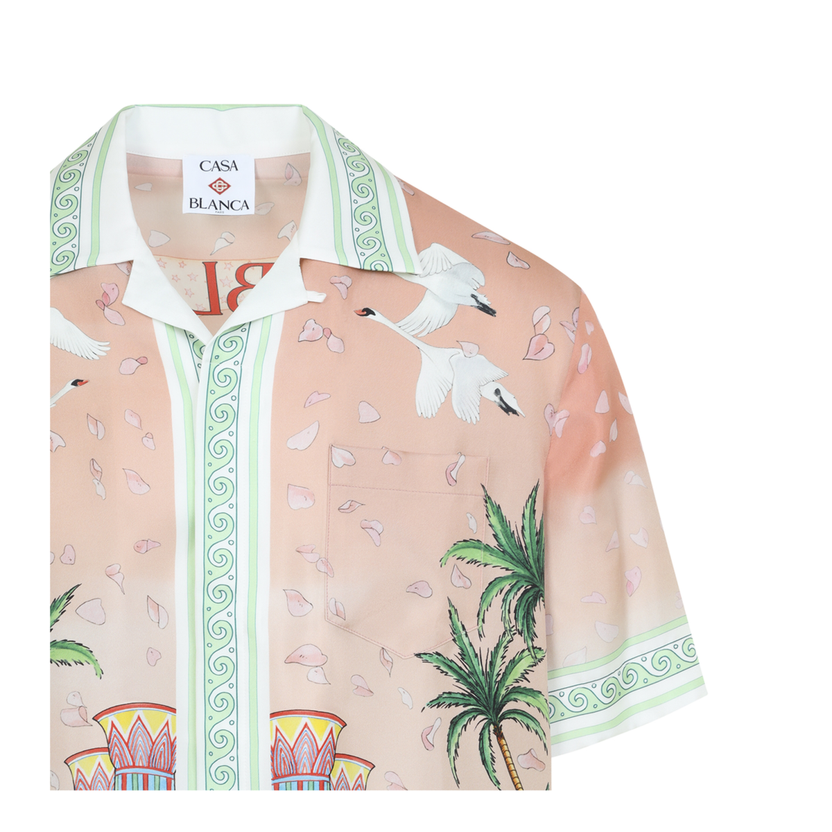 MAYFEYR - Casablanca - Ethereal Cuban Collar Short Sleeve Shirt - MPF26SH00306ETHEREAL