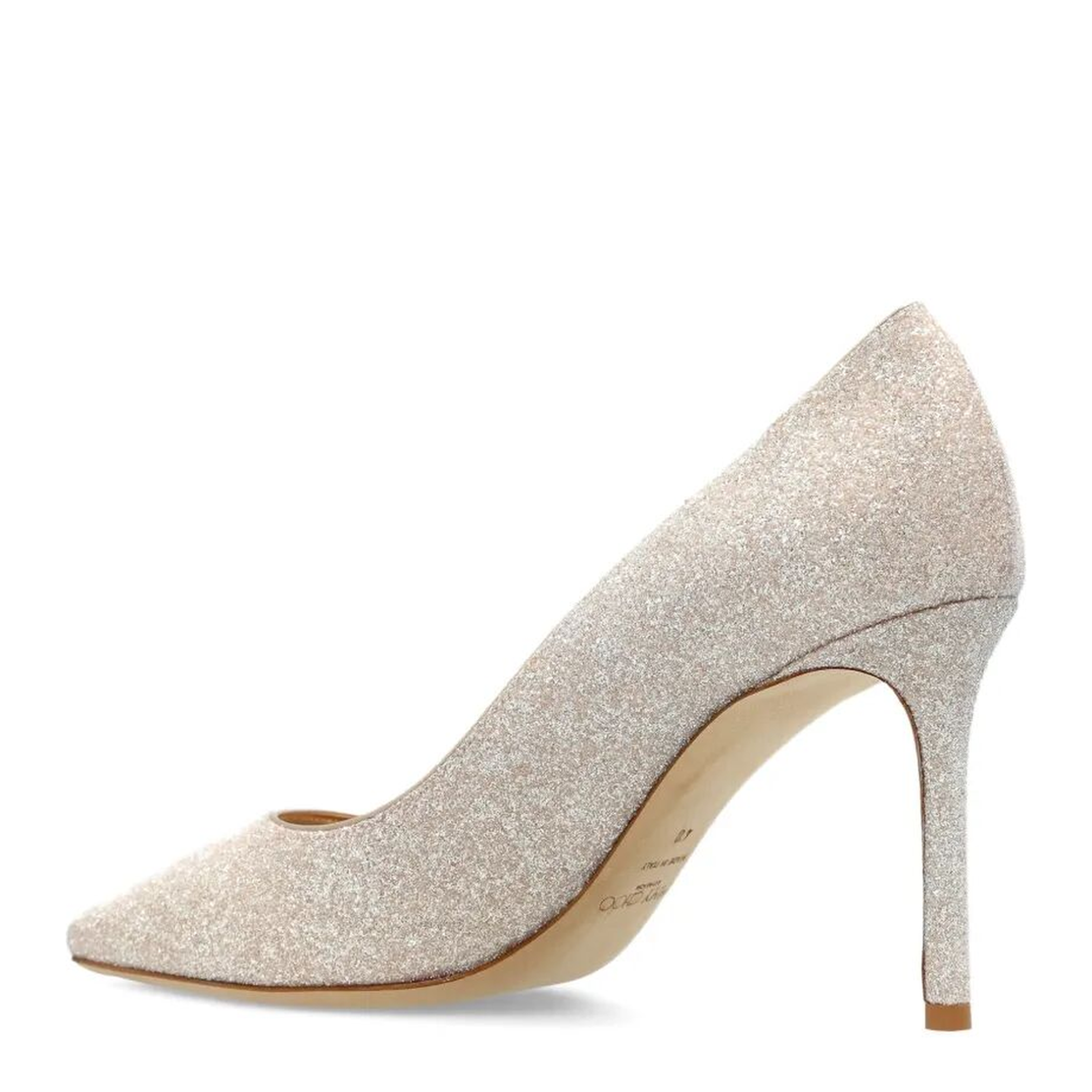 MAYFEYR - Jimmy Choo - Champagne Coarse Glitter Fabric Pumps - ROMY85GQI