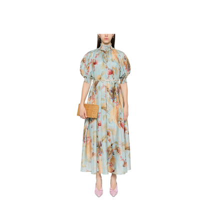Ascension Printed Silk Dress