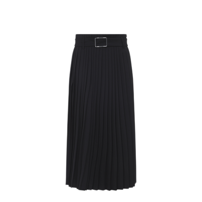 MAYFEYR - Sportmax - Panteon Black Wool Midi Skirt - 2612101081600002