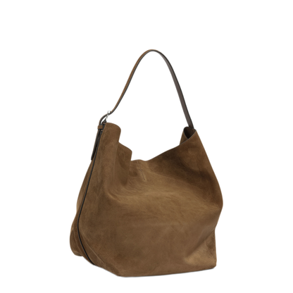 MAYFEYR - Toteme - Suede Medium Shoulder Bag - 234WAL853LE0004105TAN