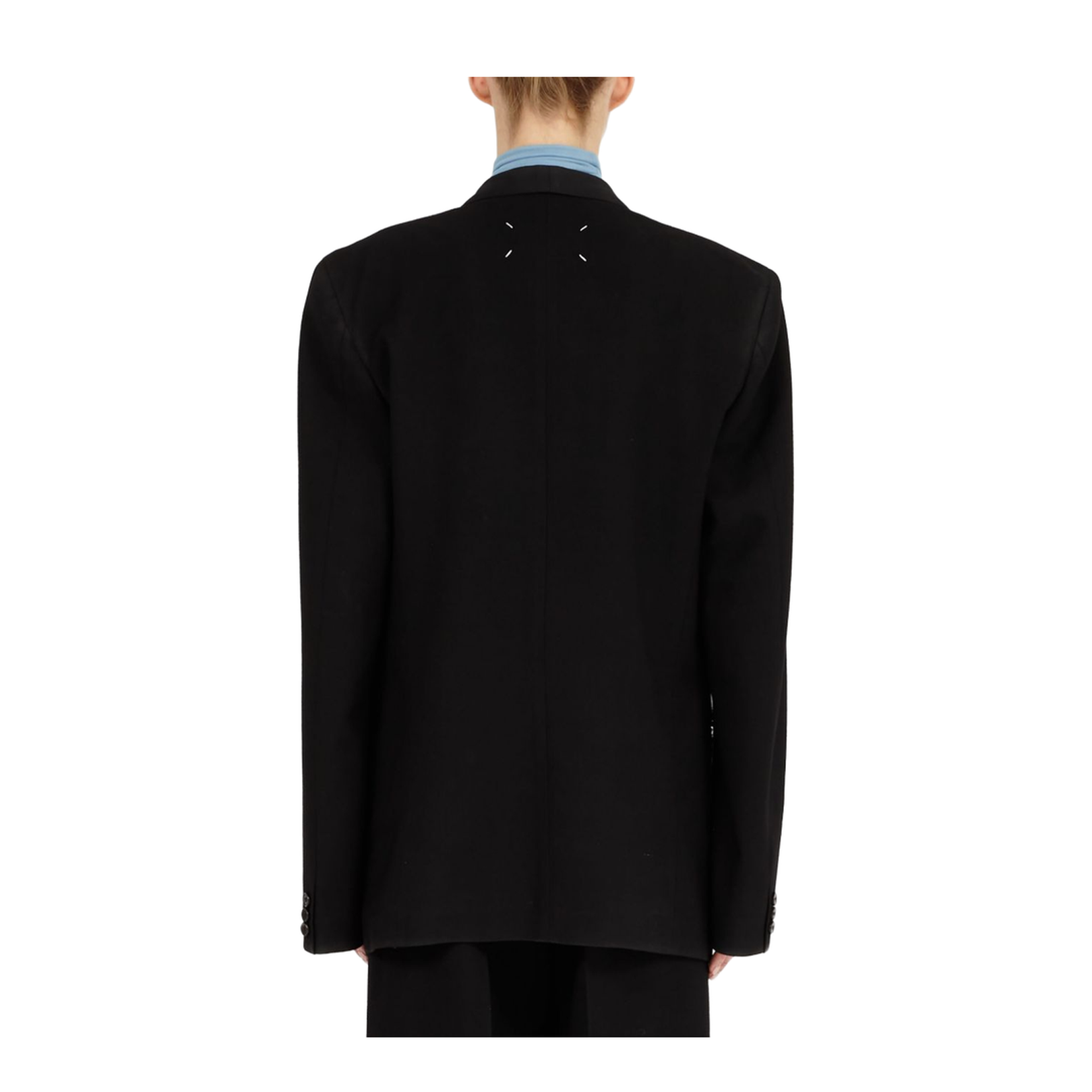 Wool Single-Breasted Blazer Jacket