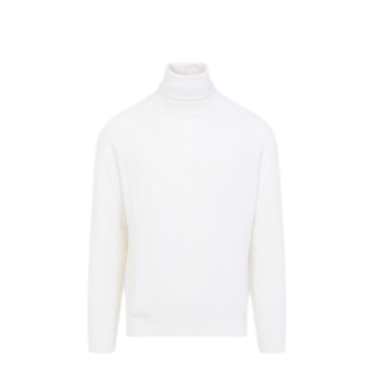 MAYFEYR - CANALI - White Cashmere Turtleneck - C1249MK02559001
