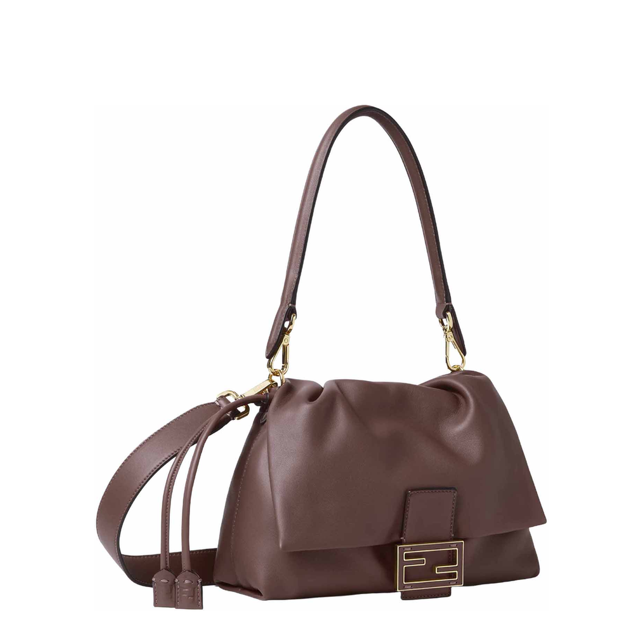 Mamma Baguette Medium Leather Shoulder Bag - Brown