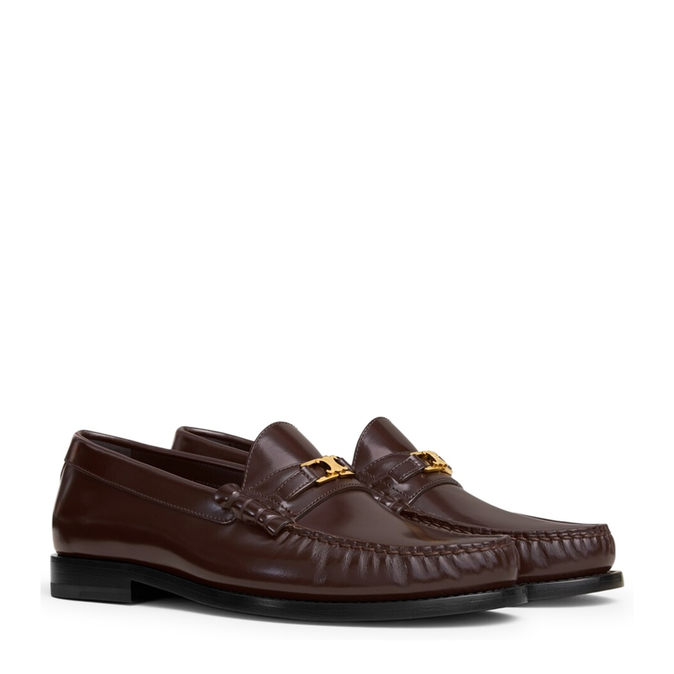 Luco Loafer in Polished Bullskin - Dark Brown