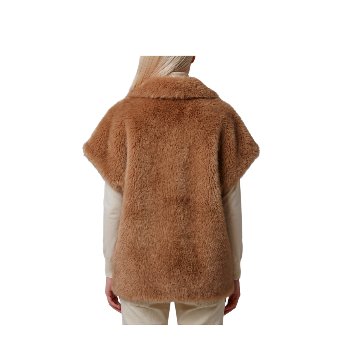 MAYFEYR - Herno - Long Hair Fur Effect Sleeveless Vest - GC000607D129081985