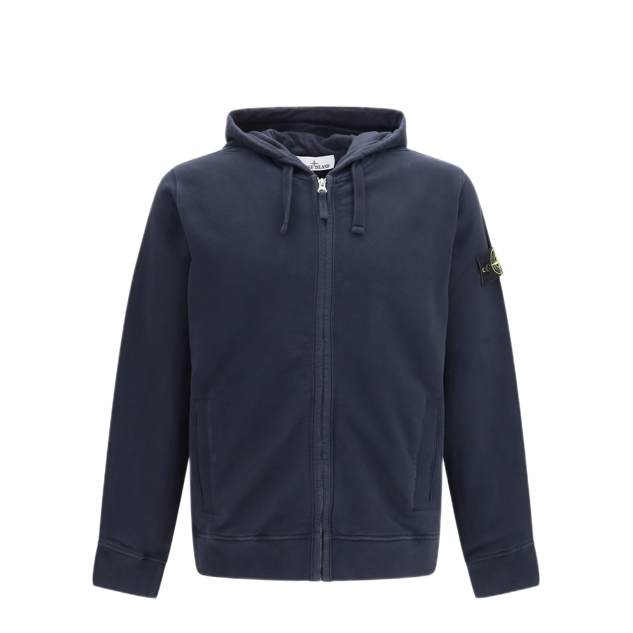 MAYFEYR - Stone Island - Cotton Hoodie With Zip And Compass Logo - L2S156100067S0A20