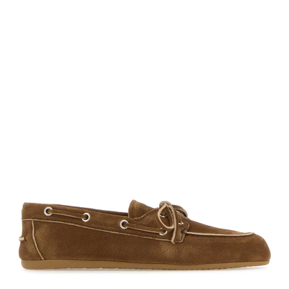 MAYFEYR - Miu Miu - Camel Suede Loafers - 5D123EFD005Z5OF0401