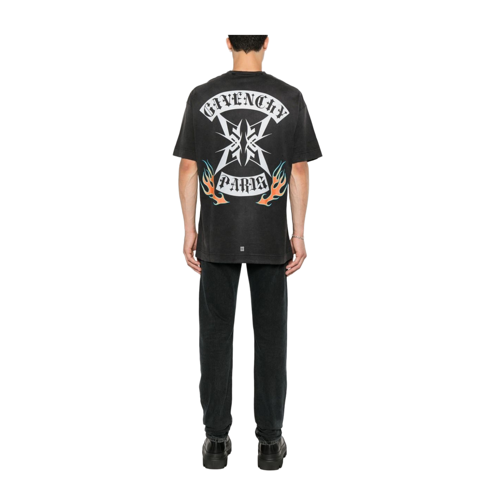 Printed Cotton T-Shirt - Black