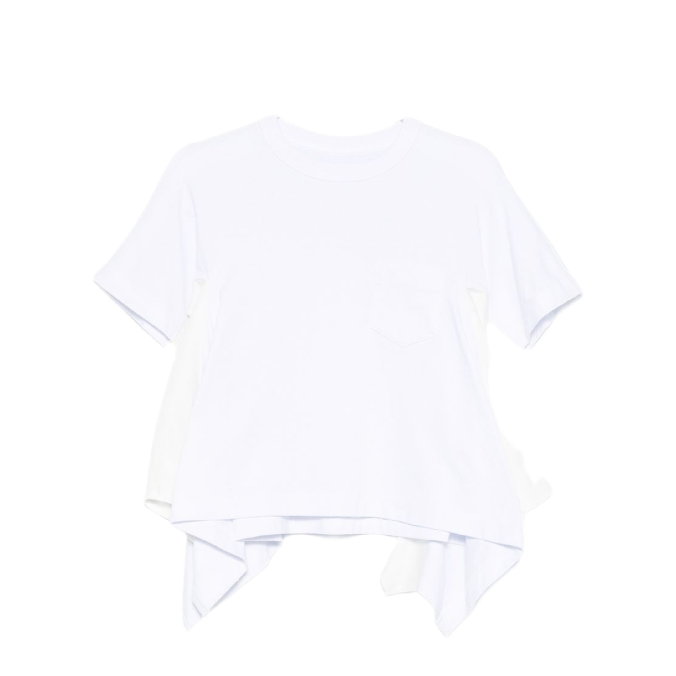 MAYFEYR - Sacai - White Chest Pocket Layered Effect T Shirt - 2608349101