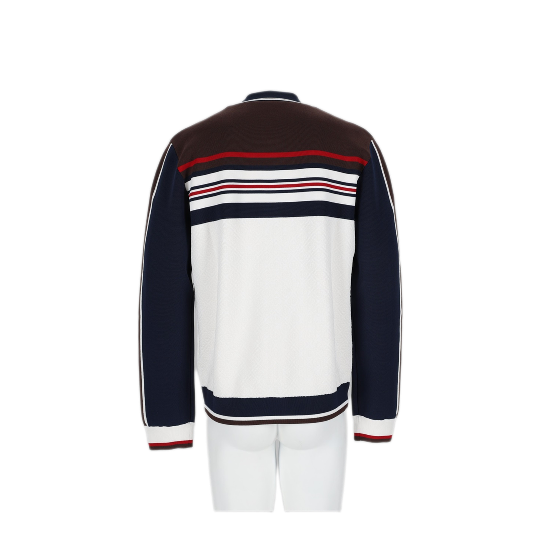 MAYFEYR - Casablanca - White Brown Navy Sweatshirt - MAW26KW147701WHITEBROWNNAVY