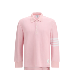 Textured Piqu 4 Bar Long Sleeve Polo