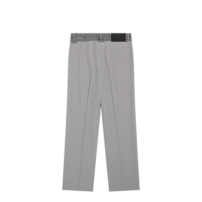 Grey Wool-Blend Trousers