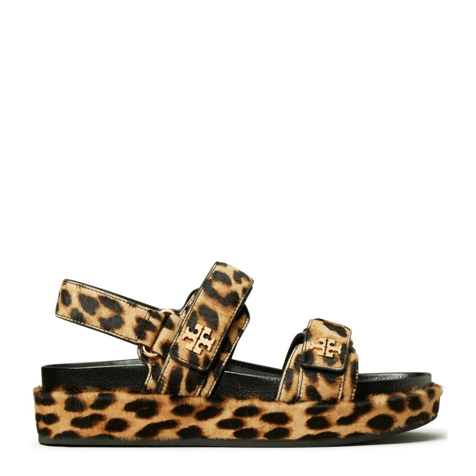 Leopard Print Touch-Strap Sandals