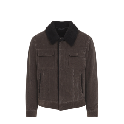 MAYFEYR - Tom Ford - 900 Wale Cord Sherling Collar Trucker - OBS083FMC330EBP