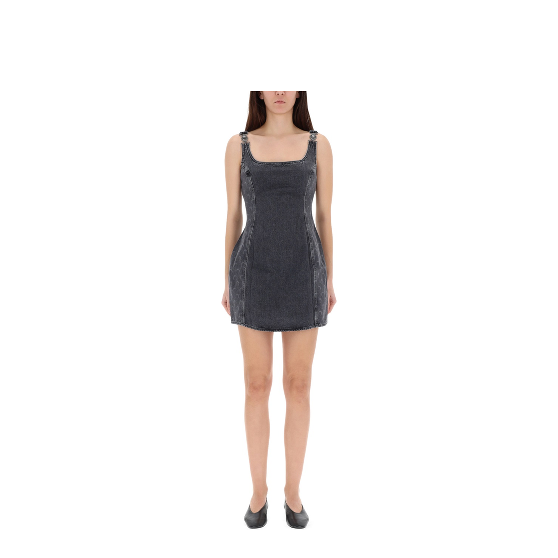 marine serre mini dress Moonogram mesh flock ruffles mini dress