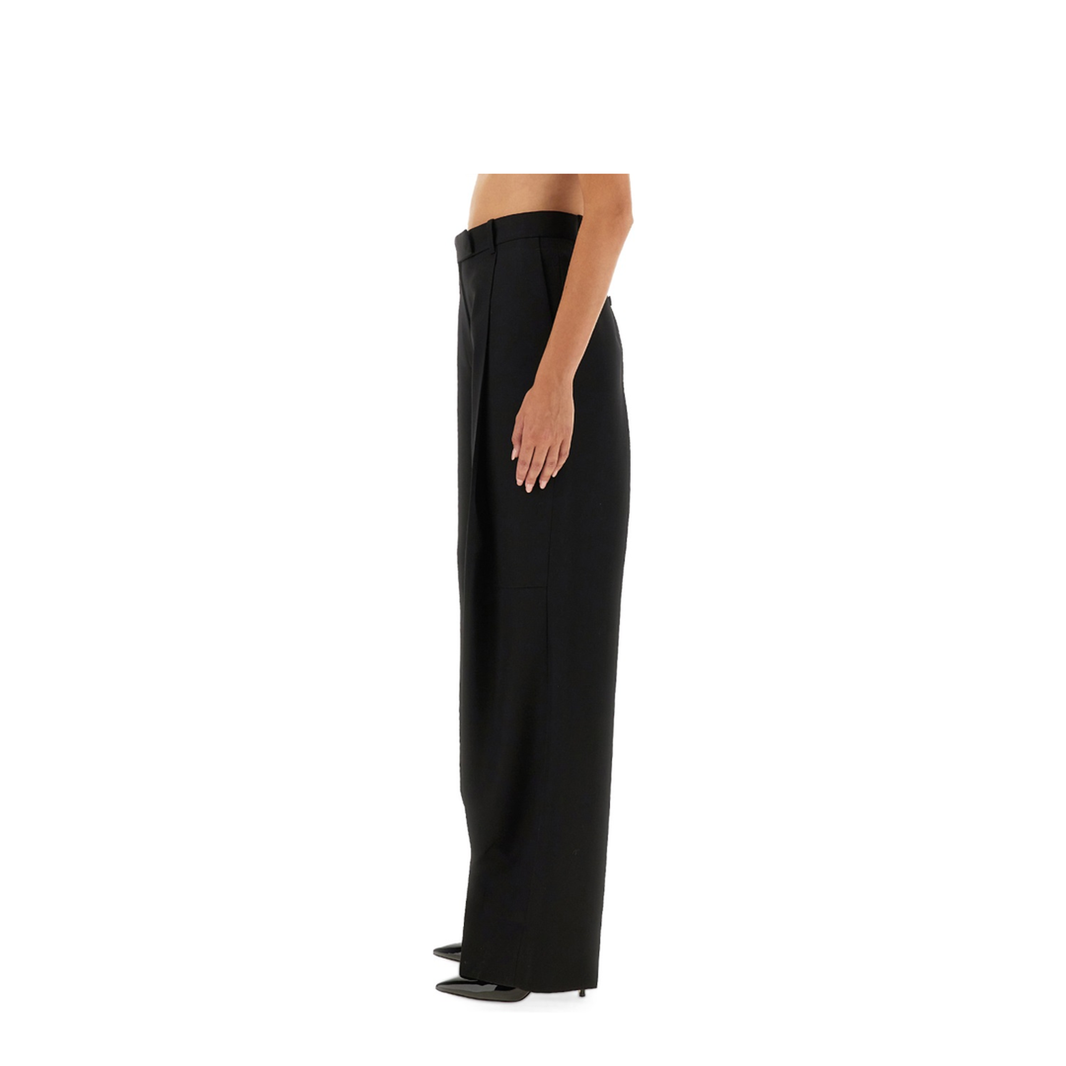 Sharp Wool Pants with Pleats