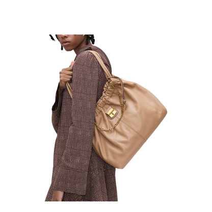 The Cristina Nappa Leather Tote - Beech