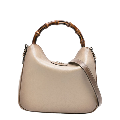 Diana Small Shoulder Bag in Gradient Oatmeal Leather