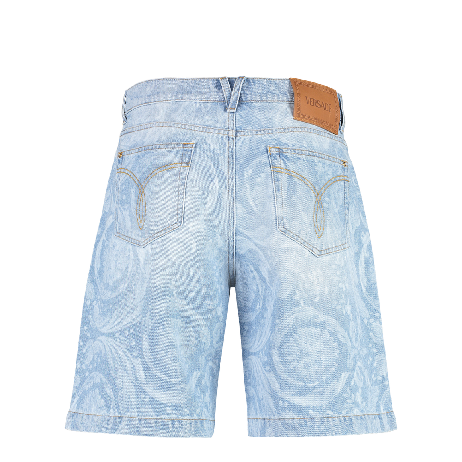 Light Blue Allover Denim Shorts