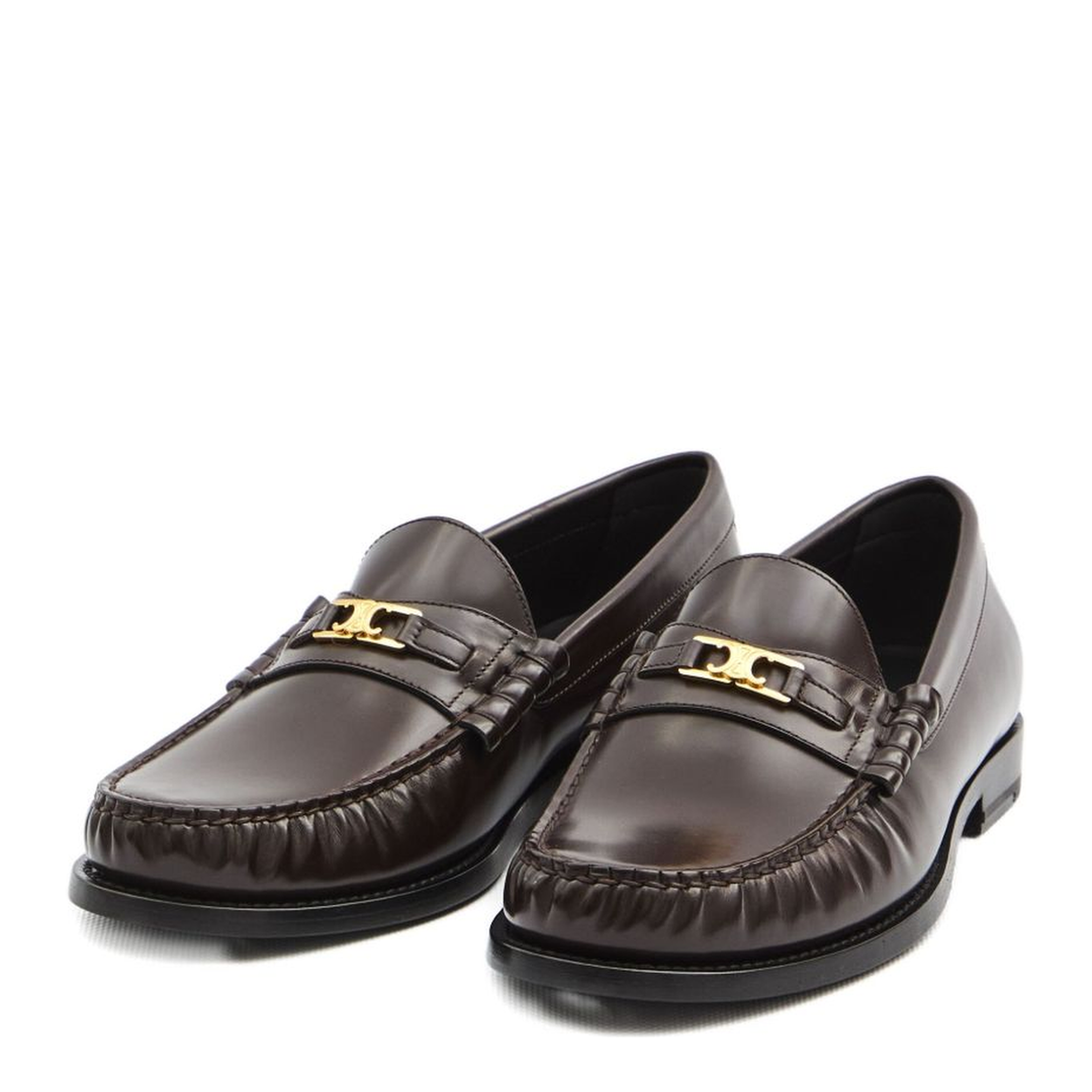 Luco Loafer in Polished Bullskin - Dark Brown