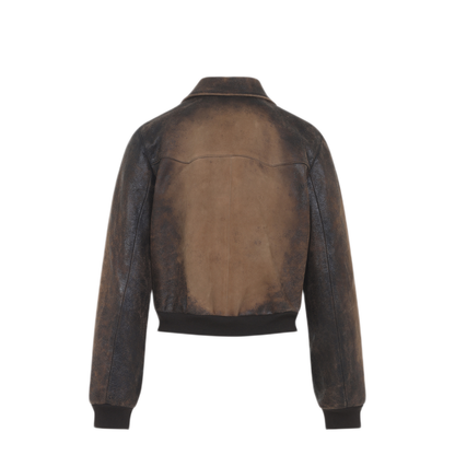 MAYFEYR - Miu Miu - Lamb Leather Jacket - MPV991SOOO18BTF0046